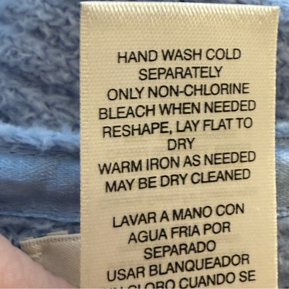 Chico's Cozy Wrap Sweater Blue L/XL Soft Warm Winter Cool Weather Snow Stretch - Picture 10 of 11